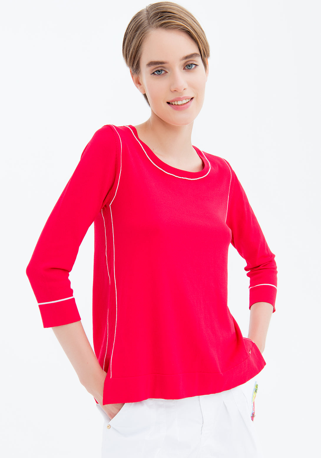 Knitwear regular fit with round neck Fracomina FS23ST7003K41701-689-1