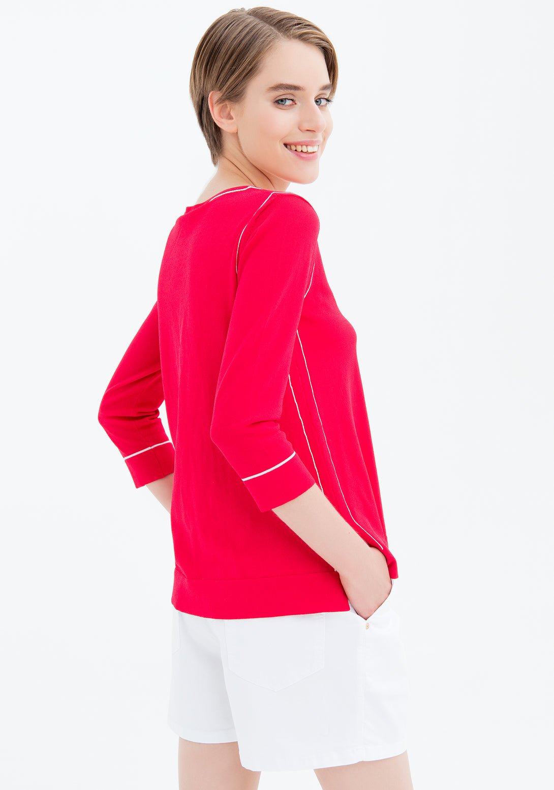 Knitwear regular fit with round neck Fracomina FS23ST7003K41701-689-3