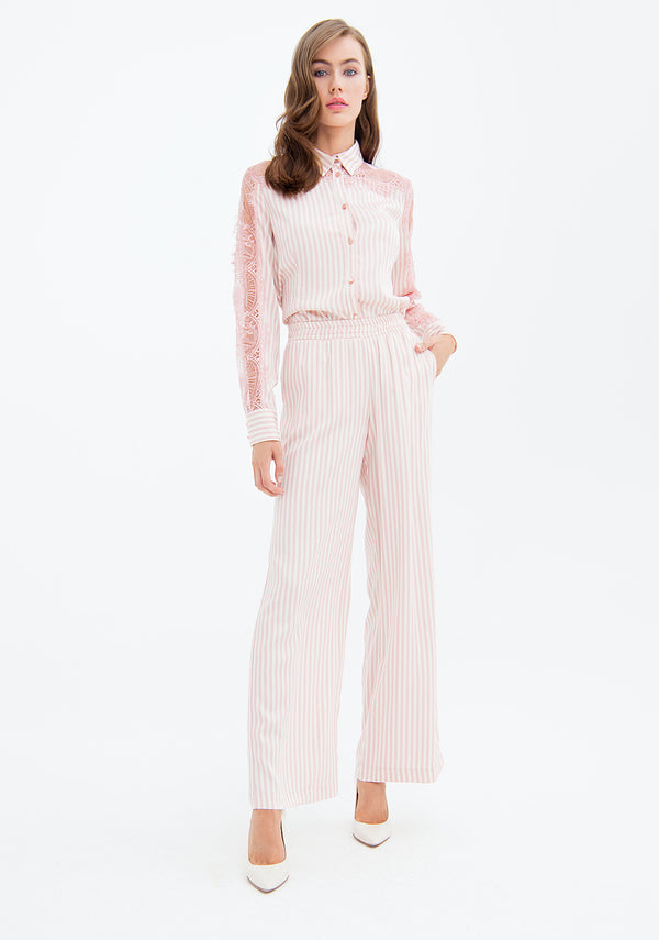 Palazzo pant wide fit with stripes Fracomina FS23SV3001W451G1-226-1